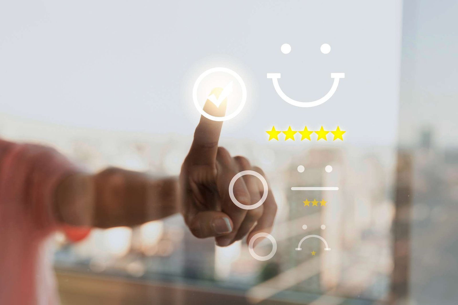 collage customer experience concept